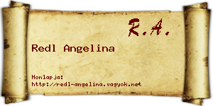 Redl Angelina névjegykártya